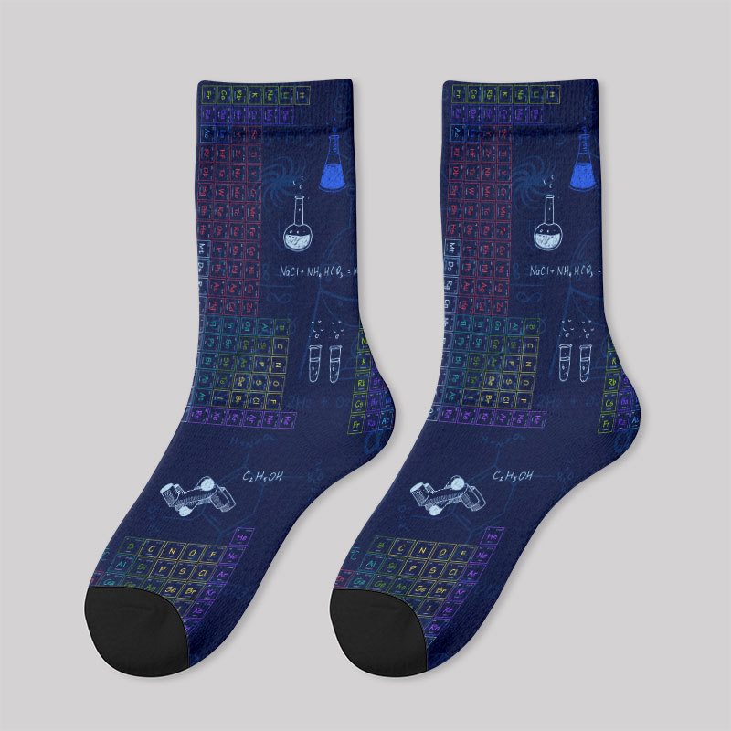 Periodic Table of Chemical Elements Men's Socks