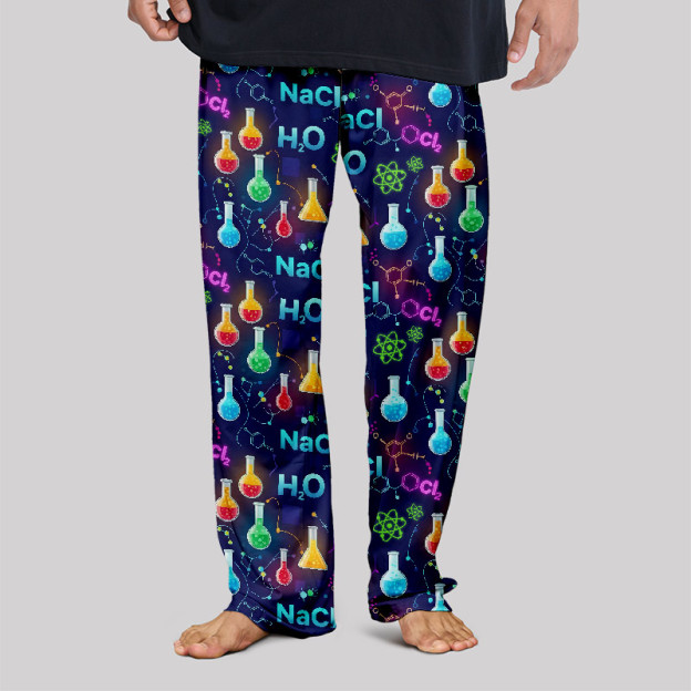 Chemistry Night Delight Print Geek Loungewear Pants