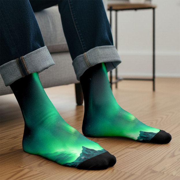Mysterious Aurora Men's Socks