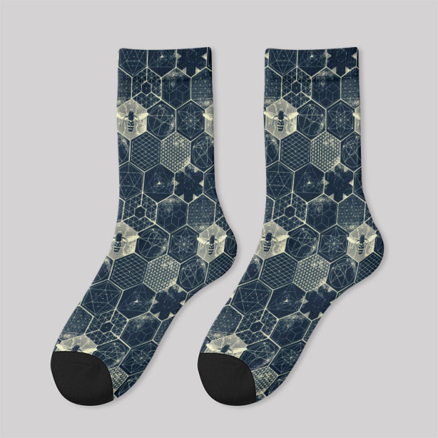 The Beauty of Mathematics Geometric Figures Men's Socks