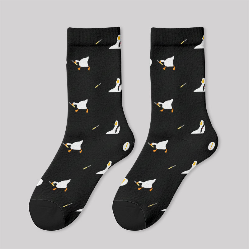 Peace Was Never An Option Goose Black Men's Socks
