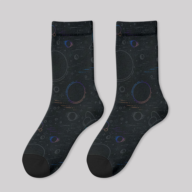 Colorful planet Men's Socks