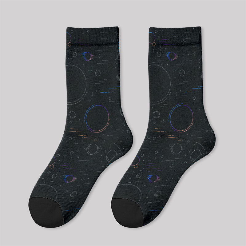 Colorful planet Men's Socks