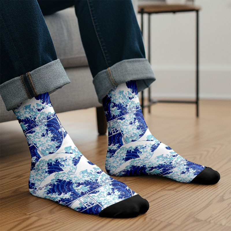 Fibonacci Waves Men's Socks
