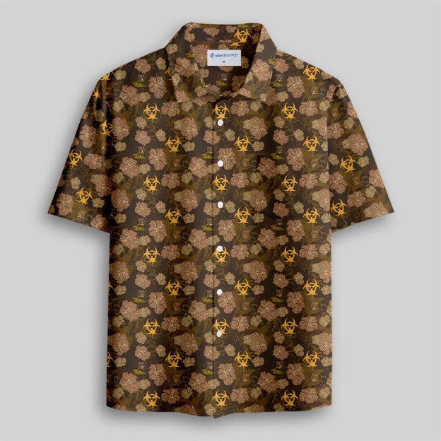 Biohazard Bloom Button Up Pocket Shirt