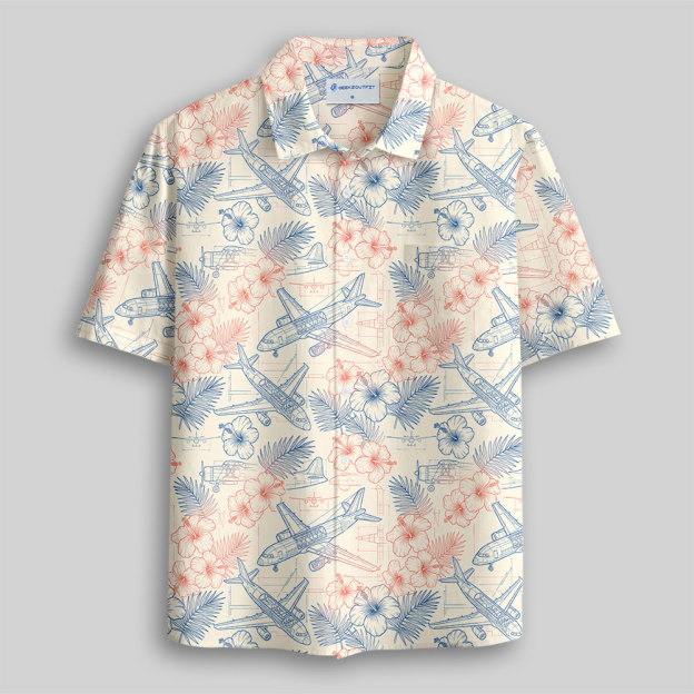 Tropical Takeoff Button Up Pocket Shirt