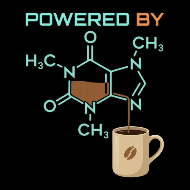 Powered By Caffeine Funny Geek T-Shirt