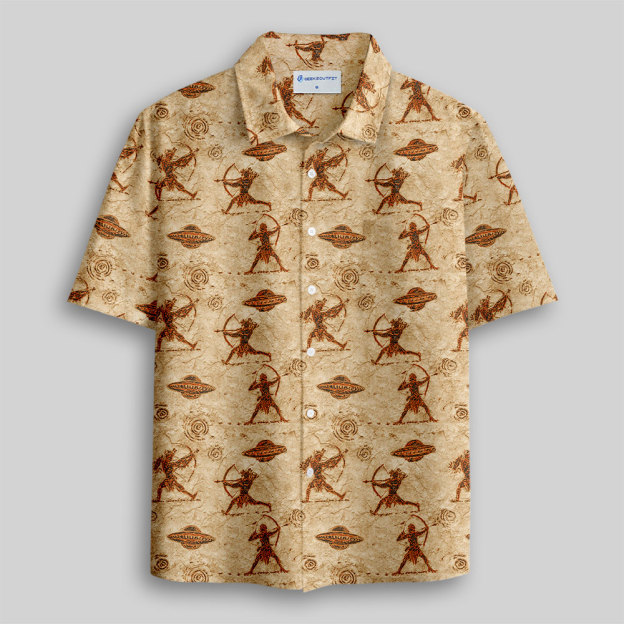 Mural Ufo Button Up Pocket Shirt