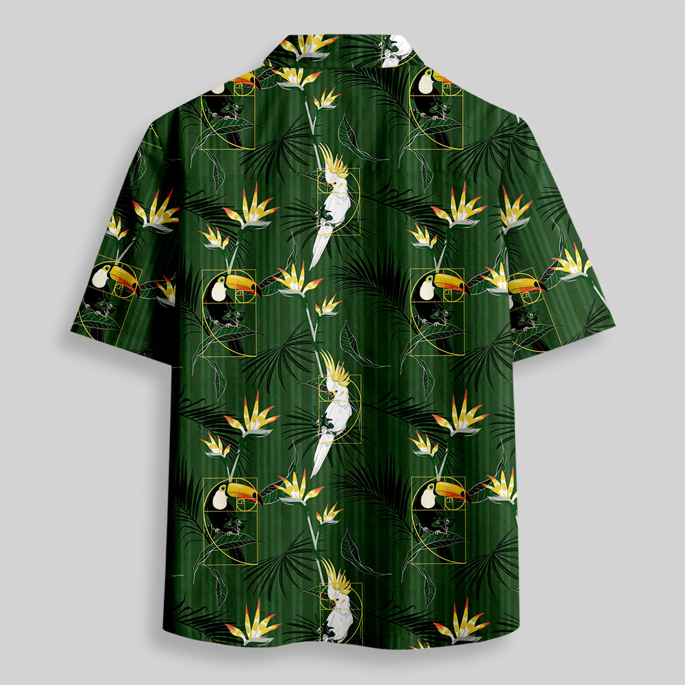 Fibonacci Parrot Button Up Pocket Shirt