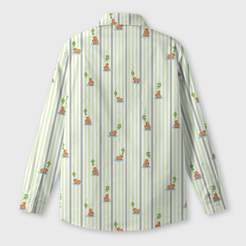 Capybara Snack Lure Geek Long-Sleeved Shirt