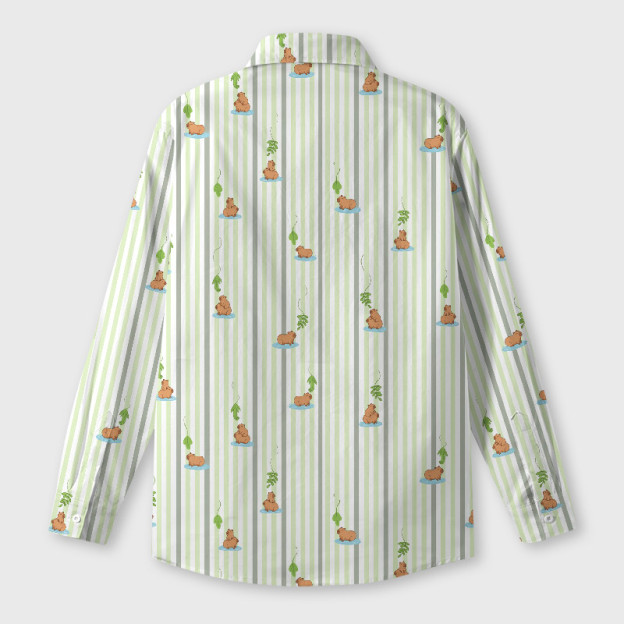 Capybara Snack Lure Geek Long-Sleeved Shirt