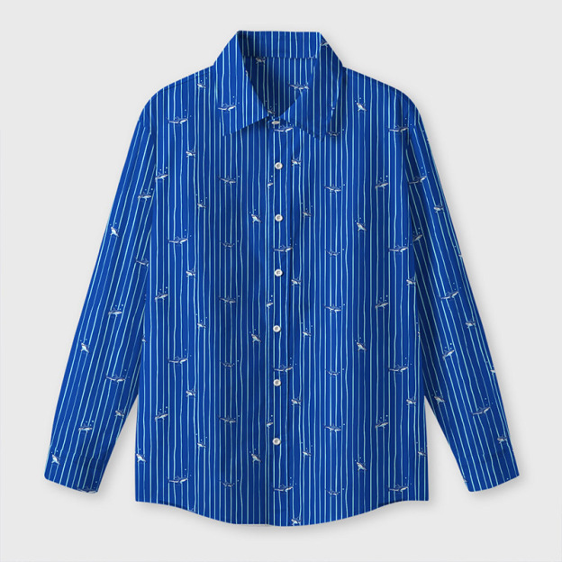 Marine Stripes Geek Long-Sleeved Shirt