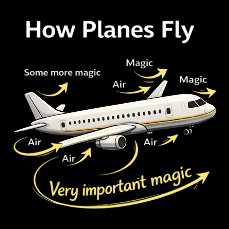 How Planes Fly Funny Aerospace Engineer Geek T-Shirt