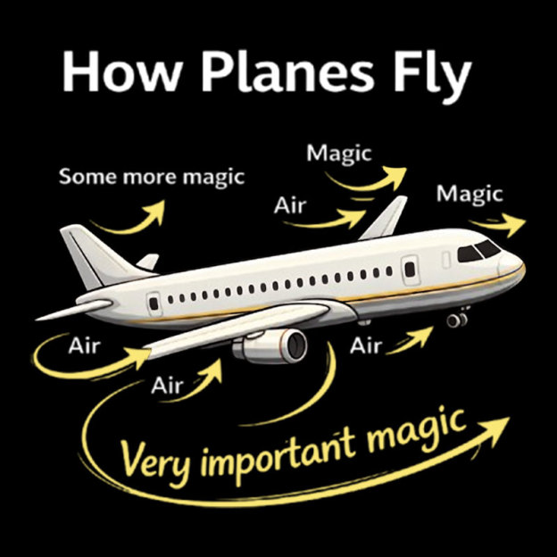 How Planes Fly Funny Aerospace Engineer Geek T-Shirt