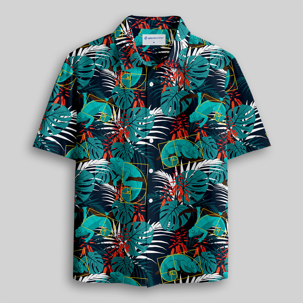 The Hawaiian Golden Ratio Chameleon Button Up Pocket Shirt