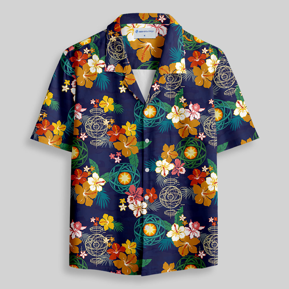 Hawaiian Dyson Sphere Button Up Pocket Shirt