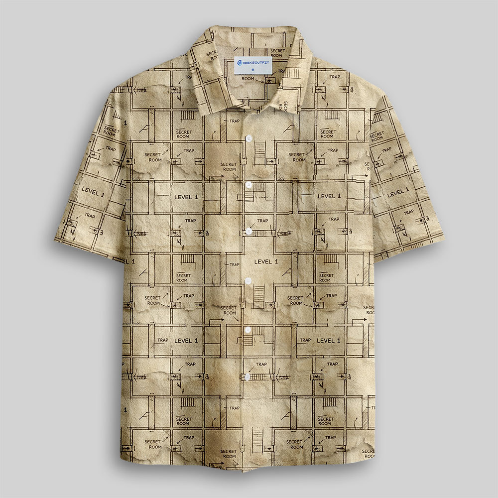 Geeksoutfit The Dungeon Game Button Up Pocket Shirt for Sale