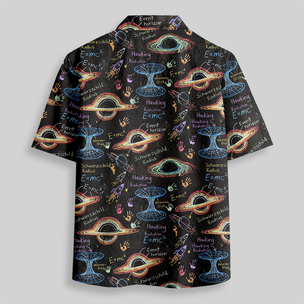 Chalkboard Universe Button Up Pocket Shirt