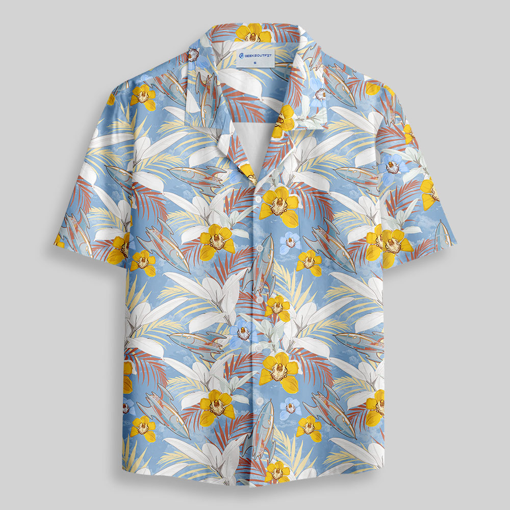 Retro Rocket Button Up Pocket Shirt