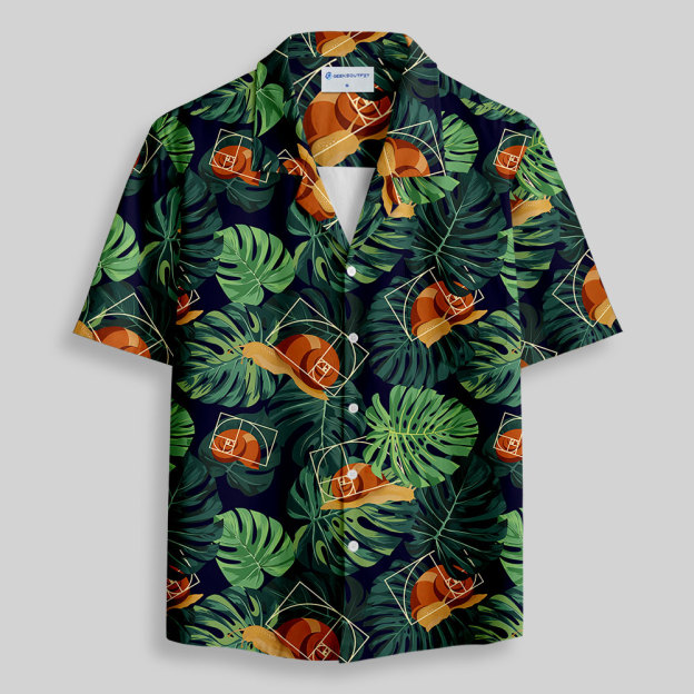 Fibonacci Snail Button Up Pocket Shirt
