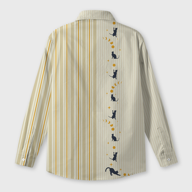 Chasing Moonlight Cat Geek Long-Sleeved Shirt