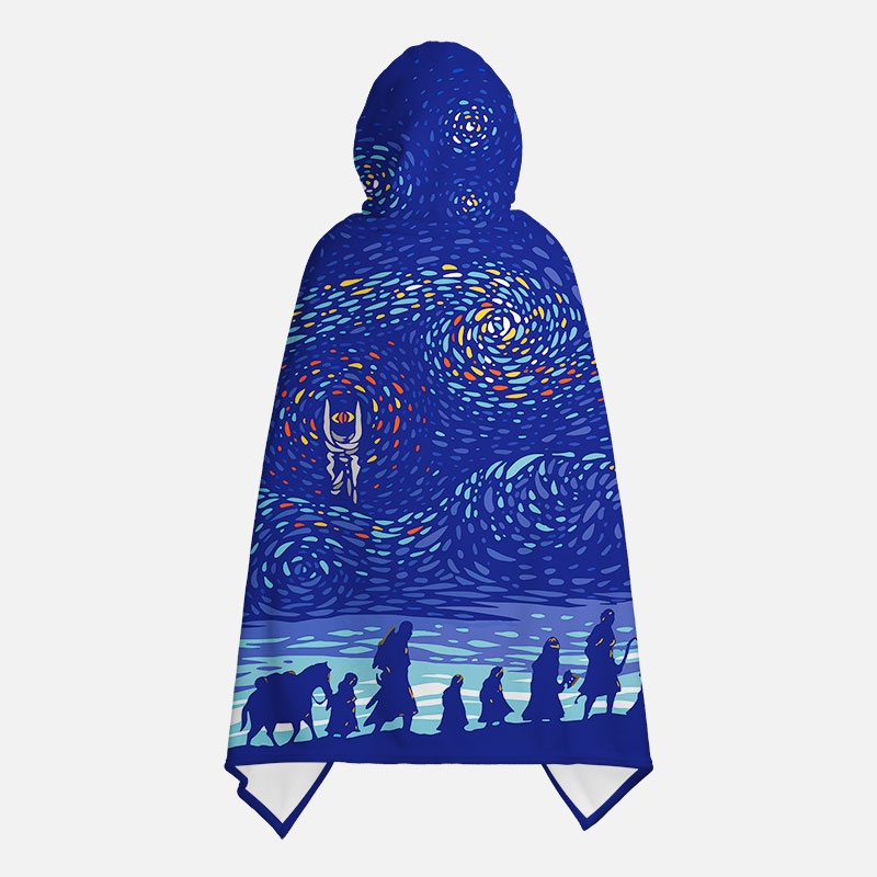 Starry Night Hiking Club Flannel Cloak
