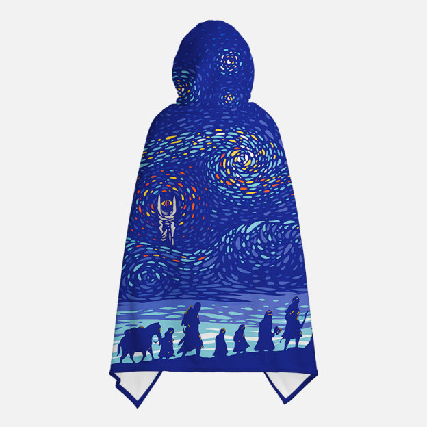 Starry Night Hiking Club Flannel Cloak