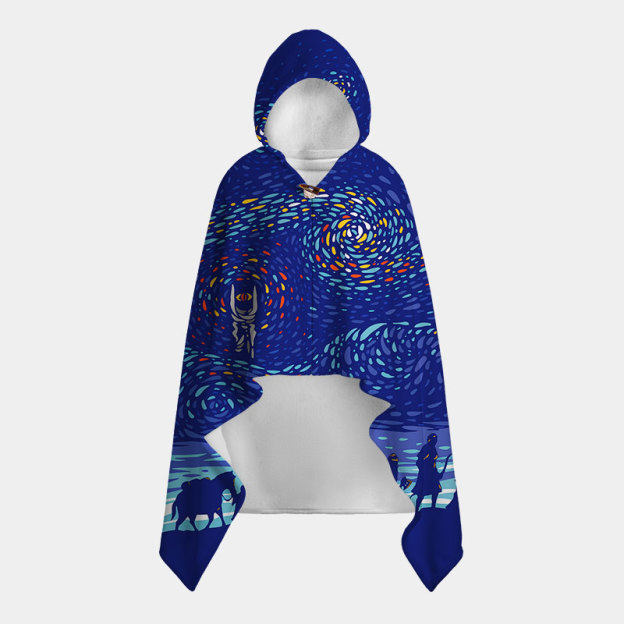 Starry Night Hiking Club Flannel Cloak