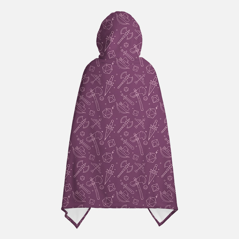 DND Medieval Weapons Flannel Cloak