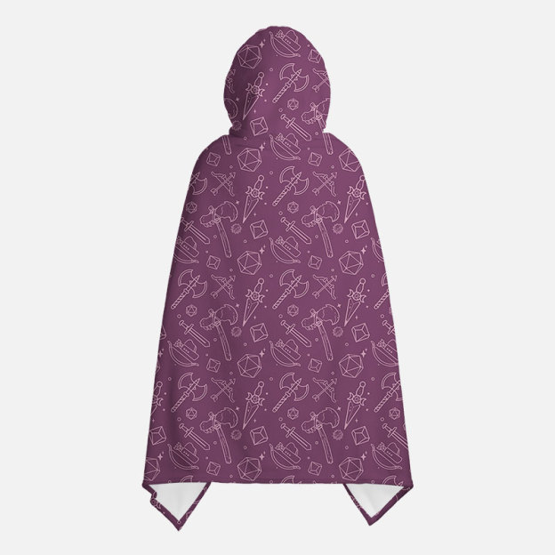 DND Medieval Weapons Flannel Cloak