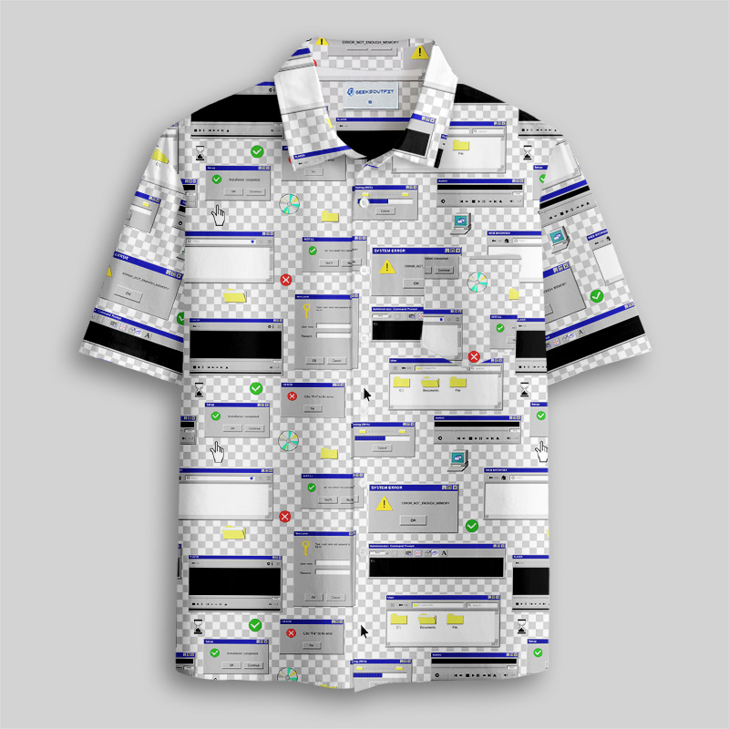 System Crash Chic Button Up Pocket Shirt