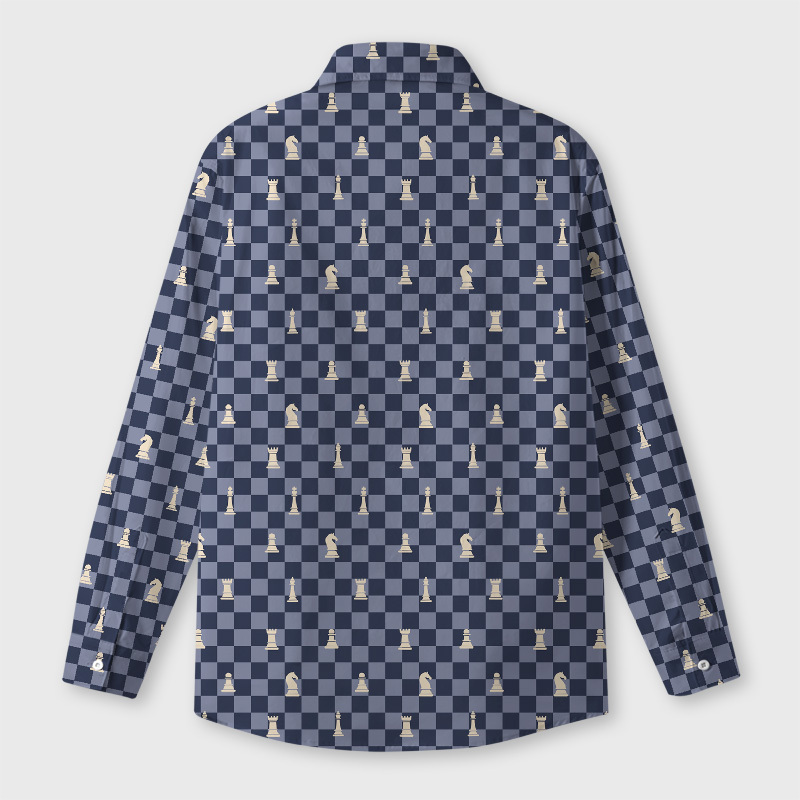 Chessboard Strategy Geek Long-Sleeved Shirt