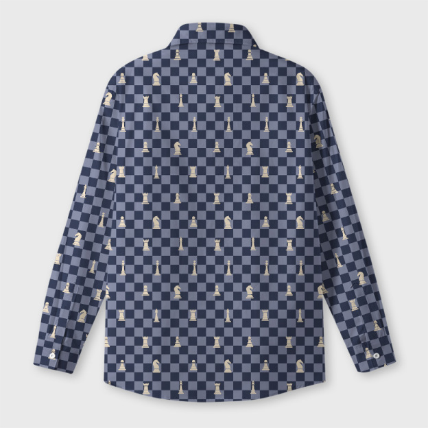 Chessboard Strategy Geek Long-Sleeved Shirt
