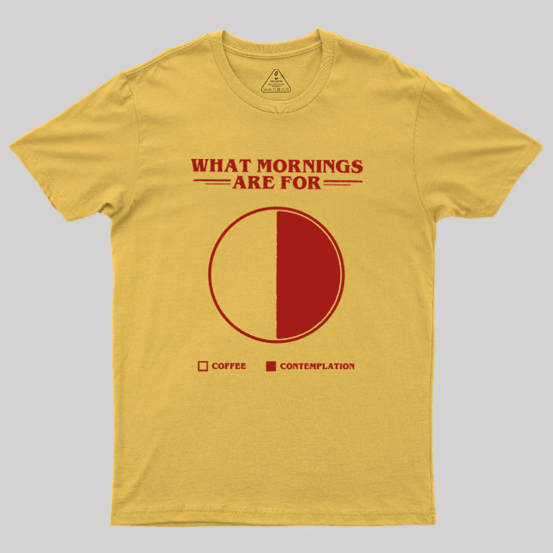 Coffee Contemplation Pie Chart Geek T-Shirt
