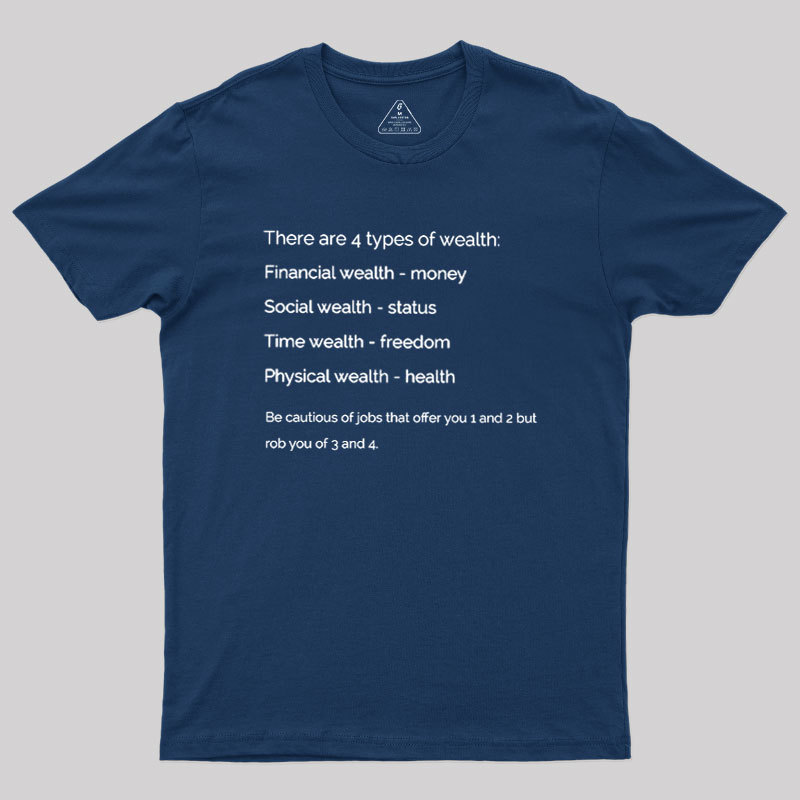 There Are 4 Types Of Wealth Geek T-Shirt