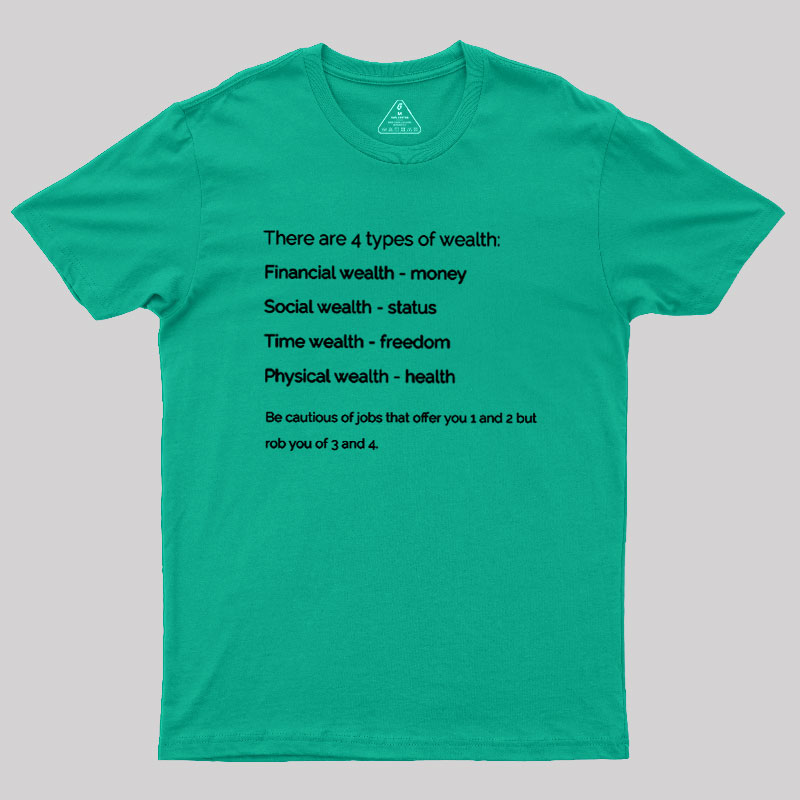 There Are 4 Types Of Wealth Geek T-Shirt