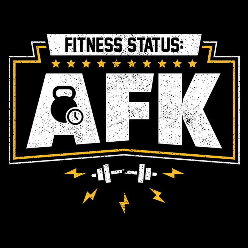 Fitness Status AFK Gym Humor Geek T-Shirt