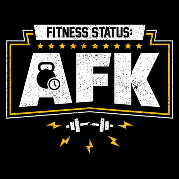 Fitness Status AFK Gym Humor Geek T-Shirt