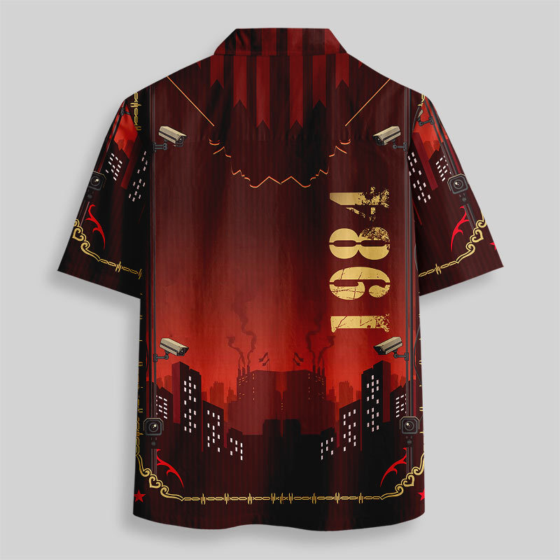 Eyes Of 1984 Button Up Pocket Shirt