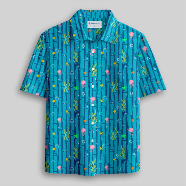 Submarine Garden Button Up Pocket Shirt