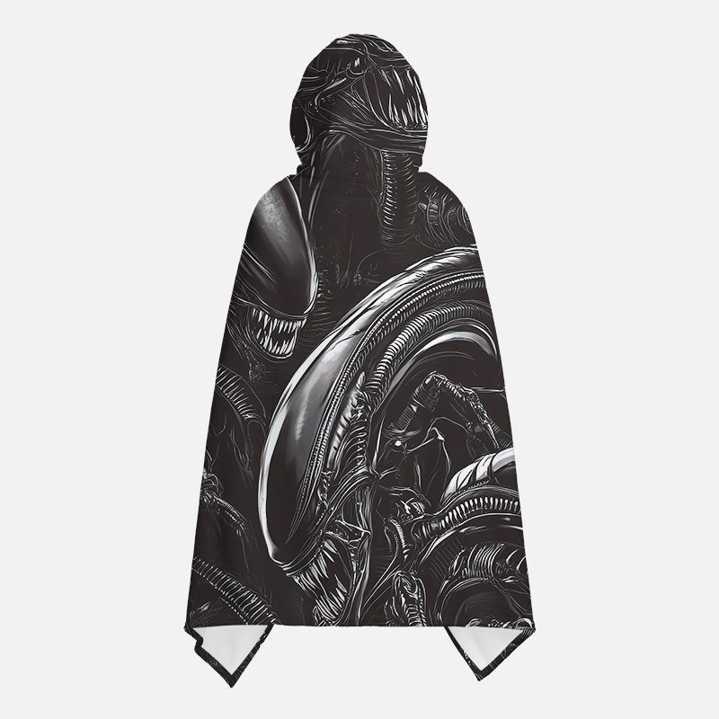 Alien Black Flannel Cloak