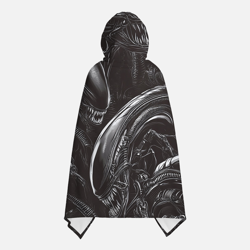 Alien Black Flannel Cloak