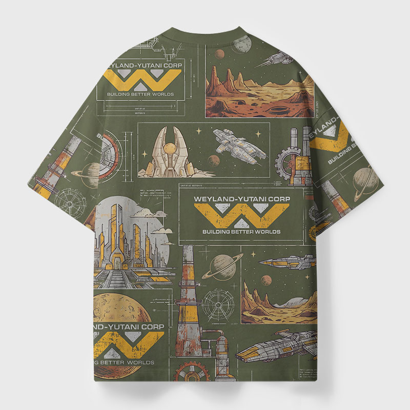 WEYLAND YUTANI CORP Geek All-Over Print T-Shirt