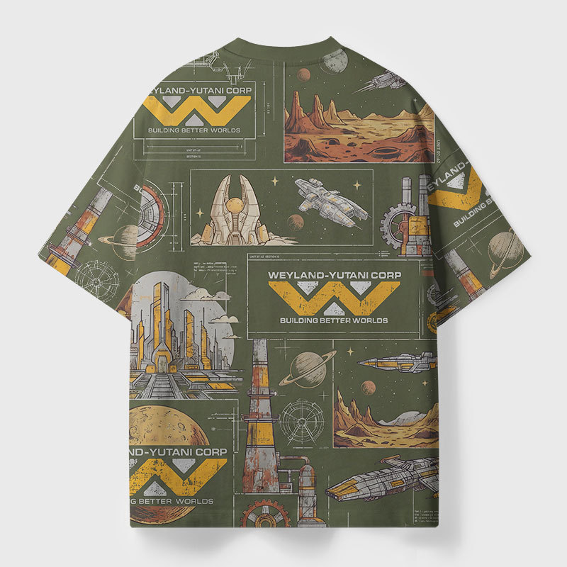 WEYLAND YUTANI CORP Geek All-Over Print T-Shirt