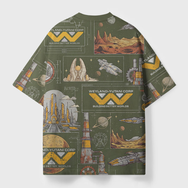 WEYLAND YUTANI CORP Geek All-Over Print T-Shirt