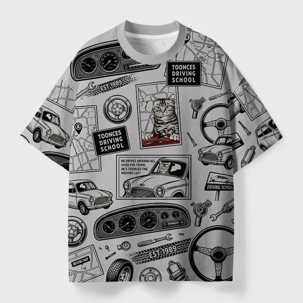 Toonces Driving School Geek All-Over Print T-Shirt