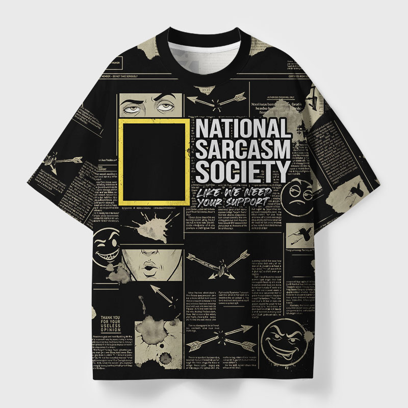 National Sarcasm Society Geek All-Over Print T-Shirt