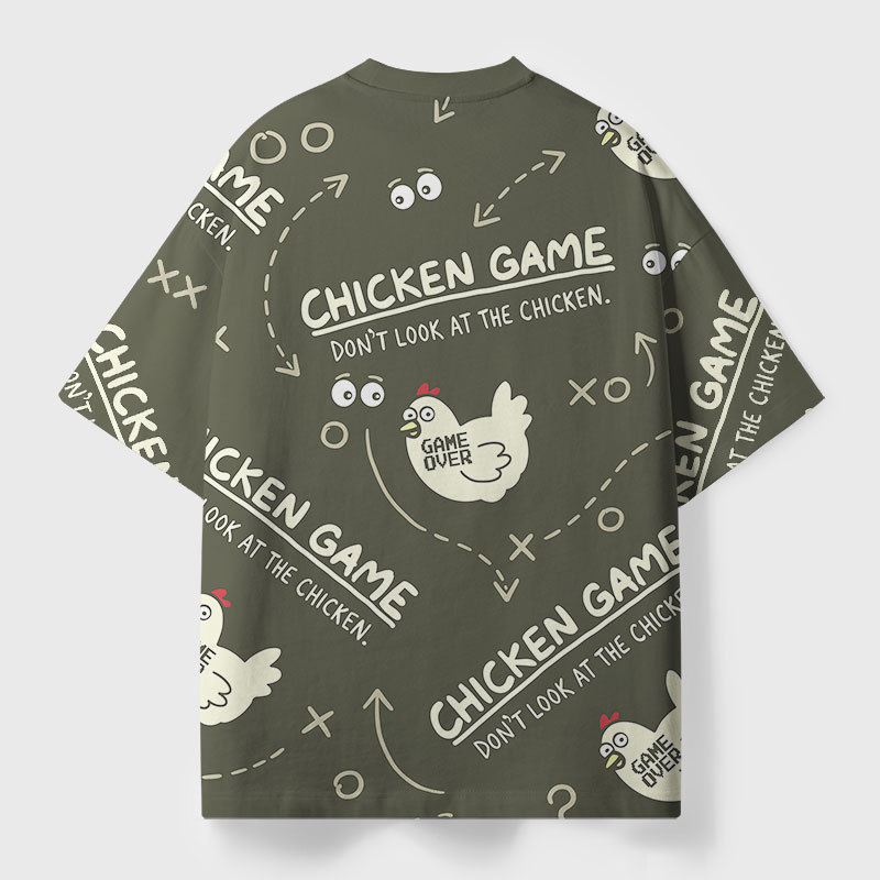 Chicken Game Geek All-Over Print T-Shirt