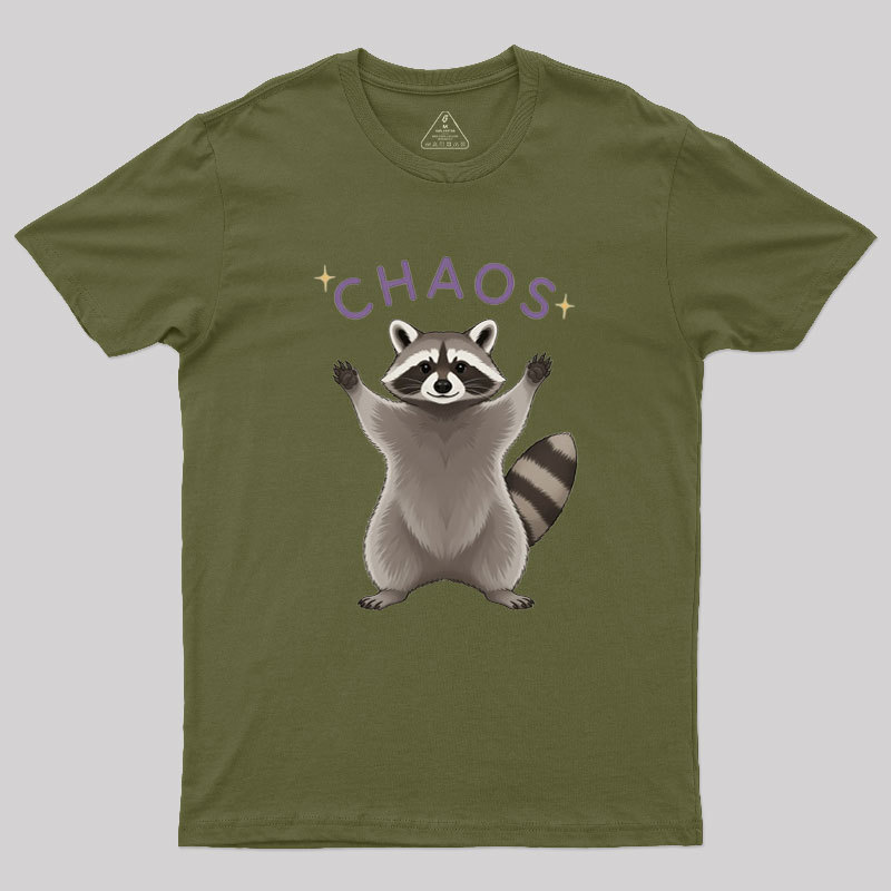 Raccoon Chaos Geek T-Shirt