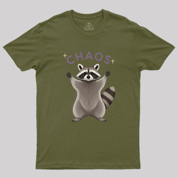 Raccoon Chaos Geek T-Shirt